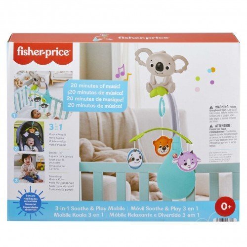 Muzikinė karuselė Fisher price, koala 3 in 1 kaina ir informacija | Žaislai kūdikiams | pigu.lt