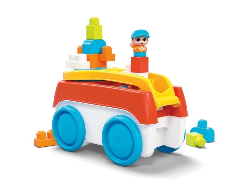 Rinkinys Vagonas su ratukais ir statymo pagrindu Mega Bloks® kaina ir informacija | Žaislai berniukams | pigu.lt