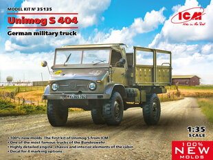 Klijuojamas Modelis ICM 35135 German military truck Unimog S 404 1/35 kaina ir informacija | Klijuojami modeliai | pigu.lt