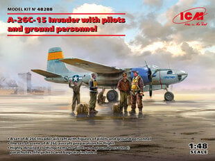 Klijuojamas Modelis ICM 48288 A-26C-15 Invader with pilots and ground personnel 1/48 kaina ir informacija | Klijuojami modeliai | pigu.lt