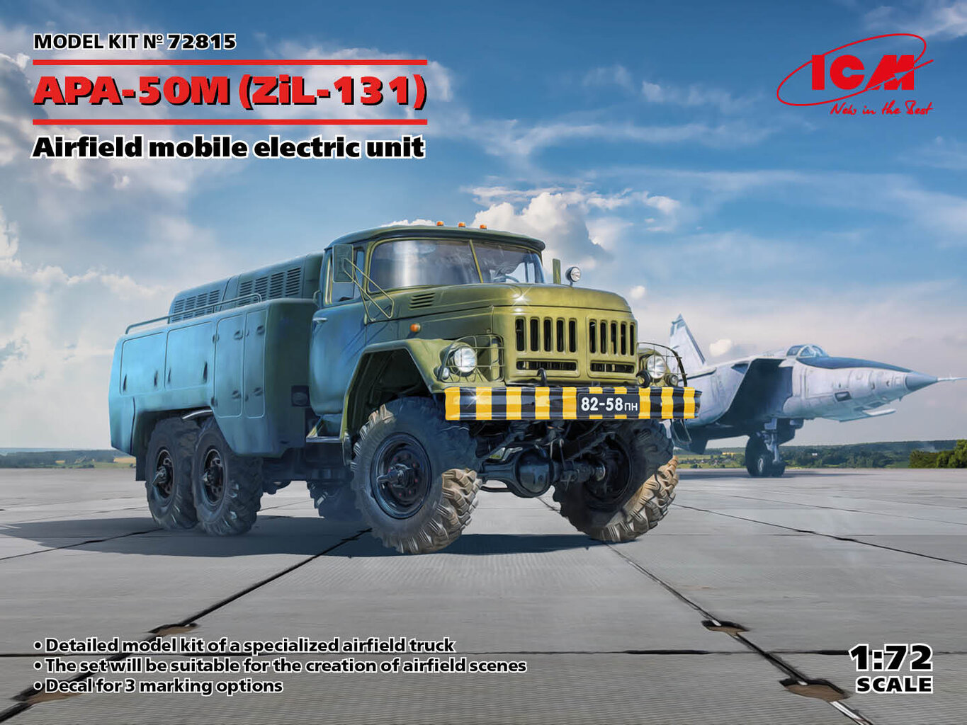 Klijuojamas Modelis ICM 72815 Airfield mobile electric unit APA-50M (ZiL-131) 1/72 kaina ir informacija | Klijuojami modeliai | pigu.lt