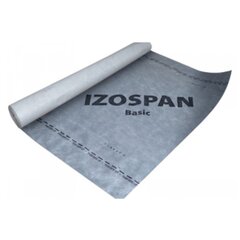 Difuzinė Plėvelė Izospan Basic, 1,6x50m (90 g/m²) цена и информация | Кровельные покрытия | pigu.lt