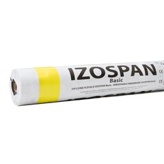 Difuzinė Plėvelė Izospan Basic, 1,6x50m (90 g/m²) kaina ir informacija | Stogo dangos | pigu.lt