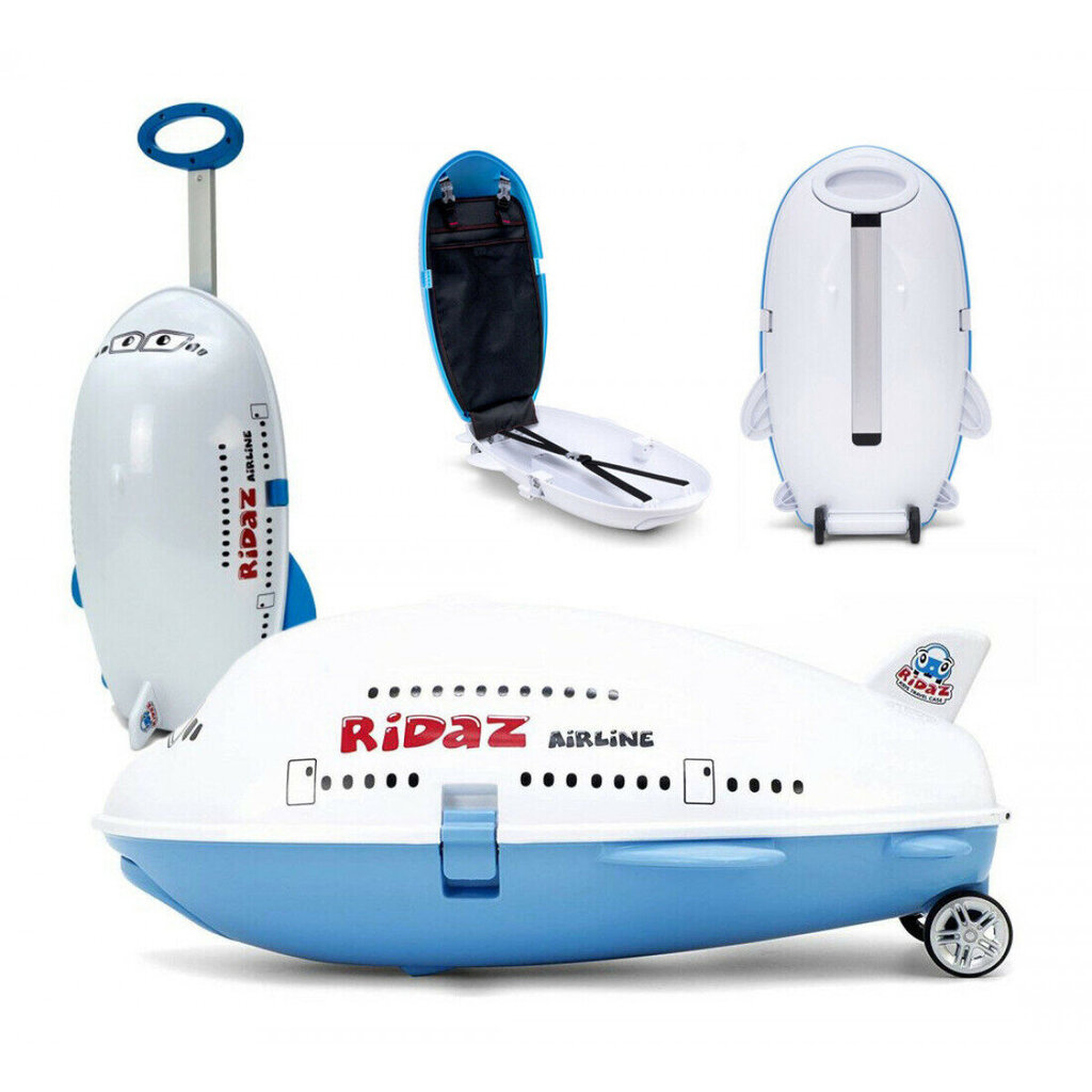 Vaikiškas lagaminas su ratukais Ridaz Airplanet kaina ir informacija | Lagaminai, kelioniniai krepšiai | pigu.lt