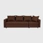 Transformeris Lona, tamsiai rudas. Sofa - lova - kampinė sofa kaina ir informacija | Minkšti kampai | pigu.lt