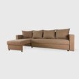 Kampinė sofa-lova Lugan, ruda