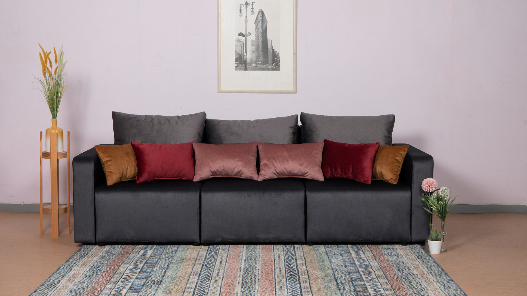 Transformatorinė "Modul 2400" modulinė sofa - Lova - Kampinė sofa Pilka цена и информация | Sofos | pigu.lt