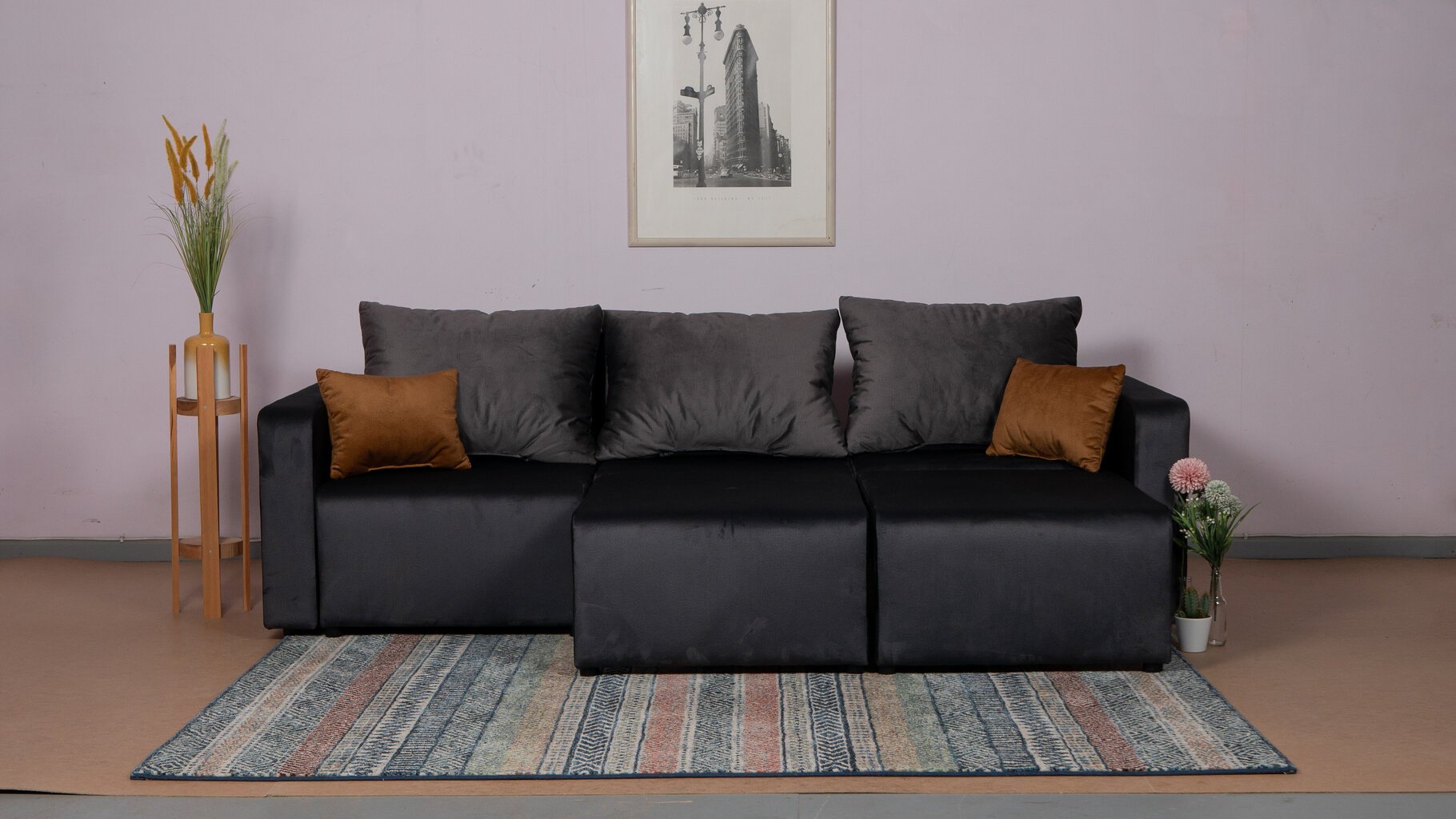 Transformatorinė "Modul 2400" modulinė sofa - Lova - Kampinė sofa Pilka цена и информация | Sofos | pigu.lt