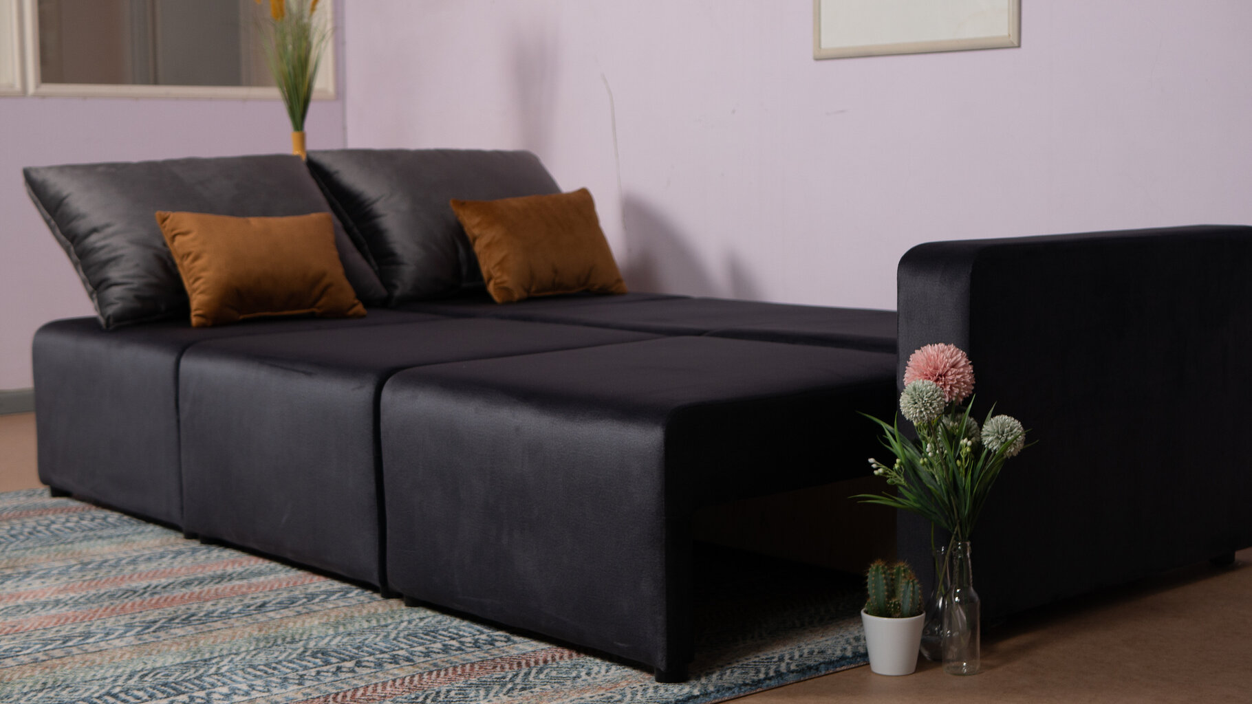 Transformatorinė "Modul 2400" modulinė sofa - Lova - Kampinė sofa Pilka kaina ir informacija | Sofos | pigu.lt