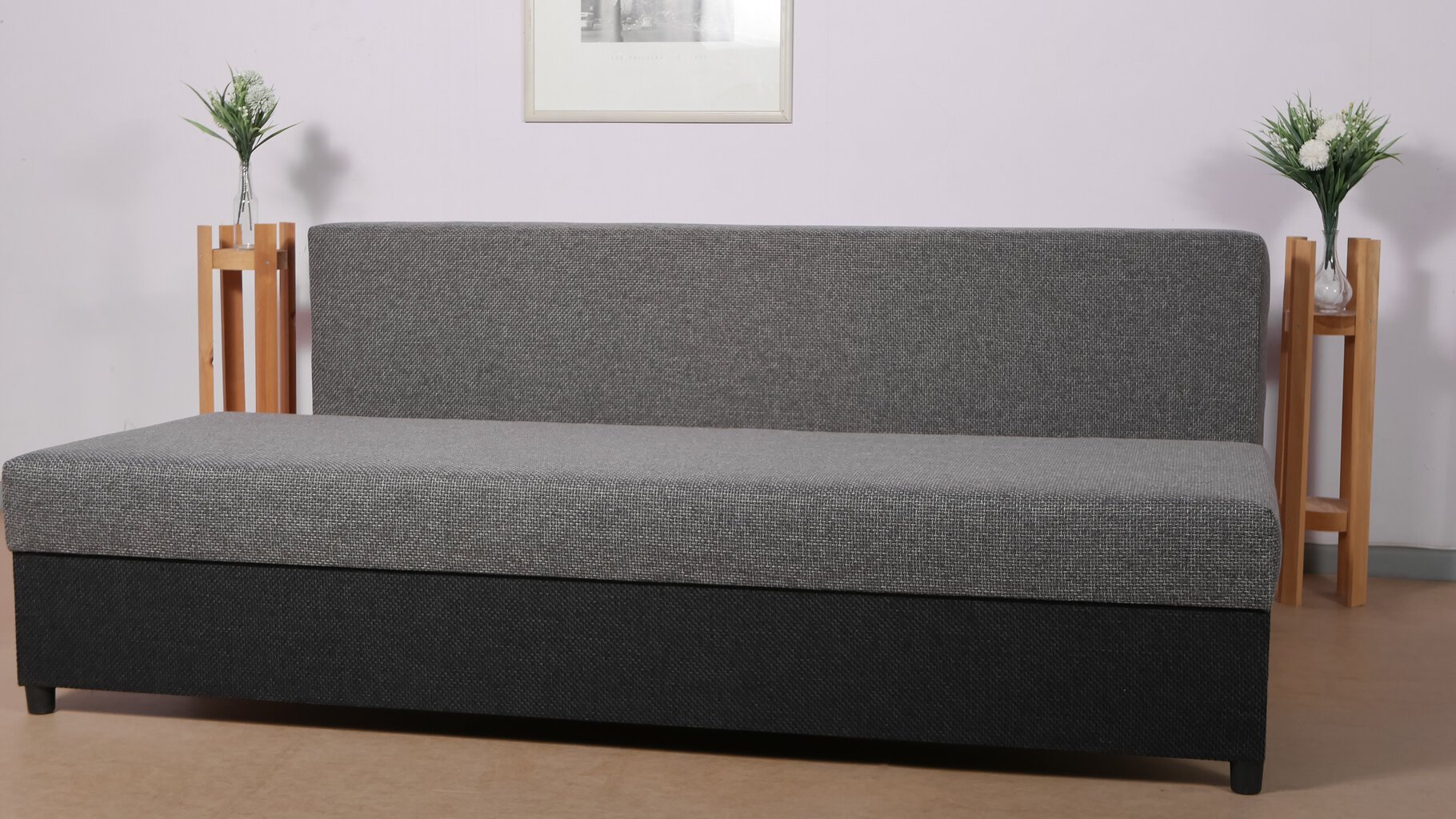 Sofa-lova Mini, kombinuota pilka kaina ir informacija | Vaikiškos lovos | pigu.lt