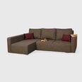 Kampinė sofa - lova Megan, rudos spalvos