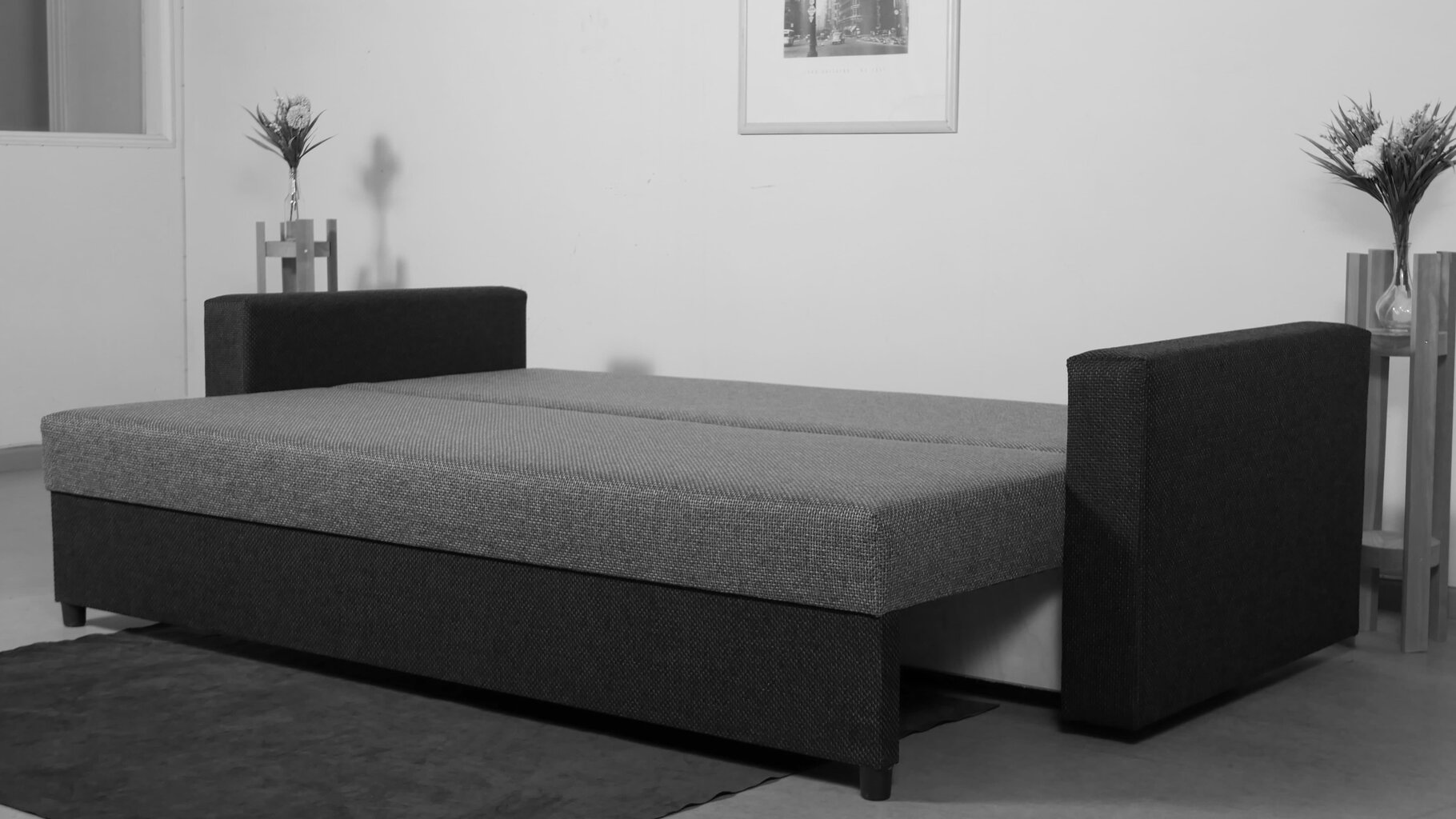 Sofa-lova Vuran, juoda kaina ir informacija | Sofos | pigu.lt