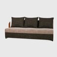 Sofa-lova Mini, rudos ir smėlio spalvos derinys