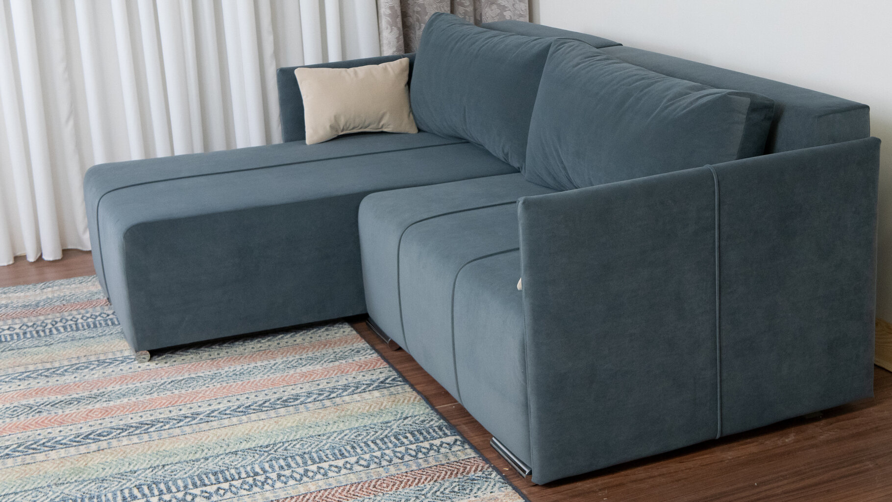 Kampinė sofa-lova Deka-S, pilka цена и информация | Minkšti kampai | pigu.lt