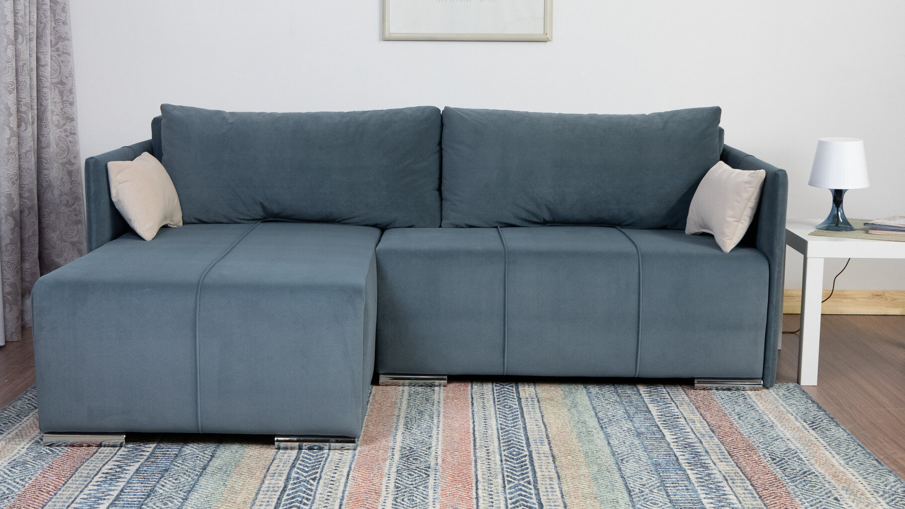 Kampinė sofa-lova Deka-S, pilka цена и информация | Minkšti kampai | pigu.lt