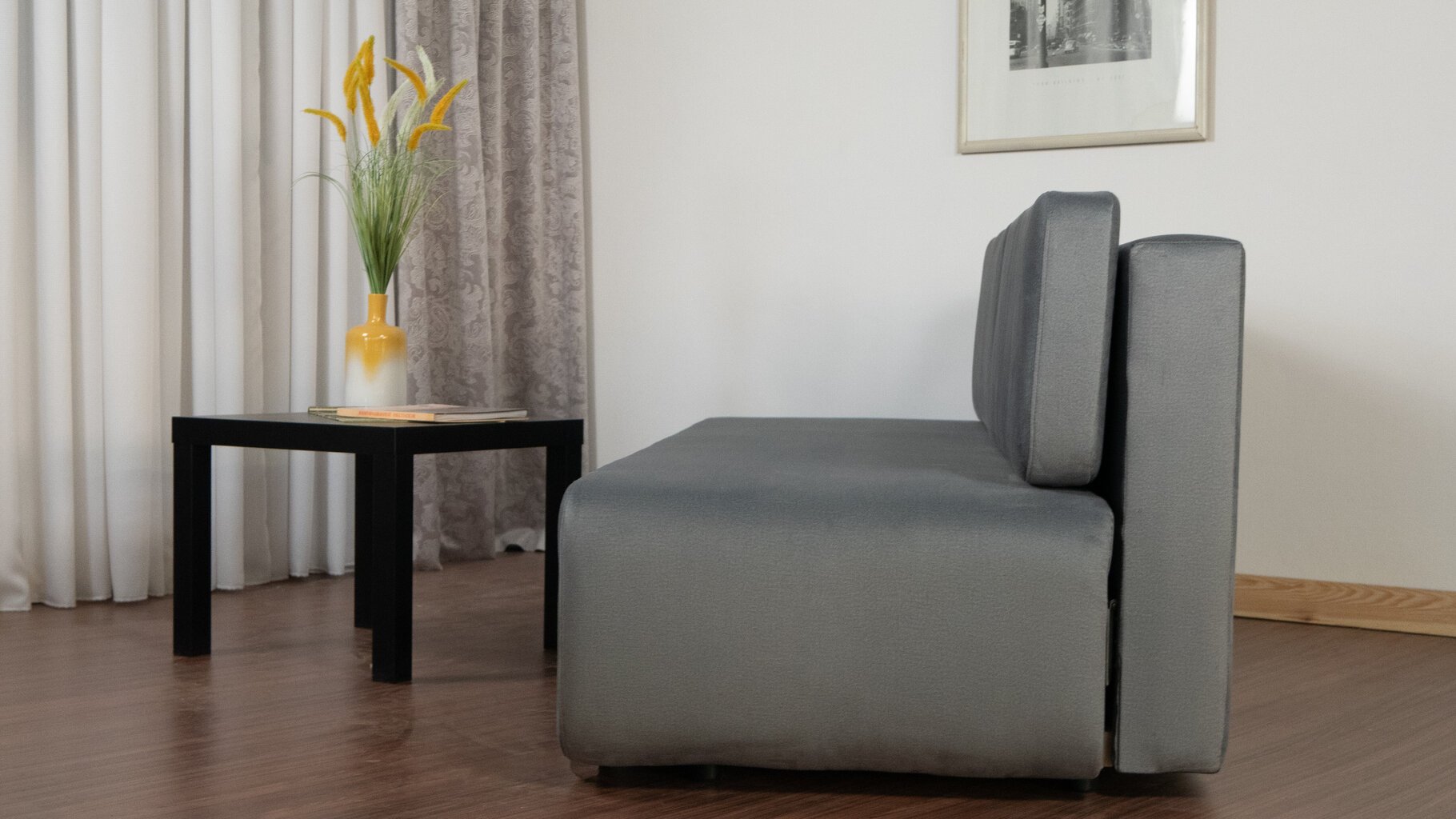 Sofa-lova Ovals, pilkos spalvos kaina ir informacija | Sofos | pigu.lt