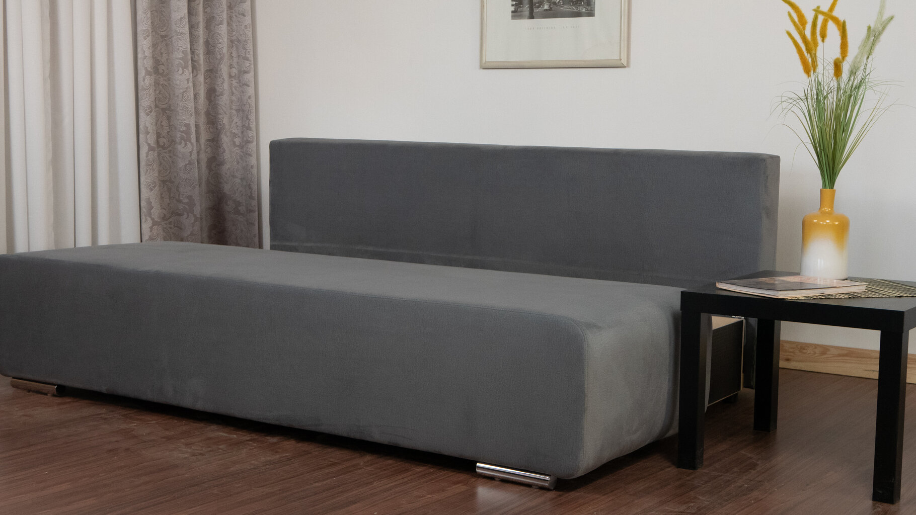 Sofa-lova Ovals, pilkos spalvos kaina ir informacija | Sofos | pigu.lt