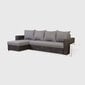 Kampinė sofa-lova Lugan Plus, kombinuotos šviesiai pilkos spalvos цена и информация | Minkšti kampai | pigu.lt