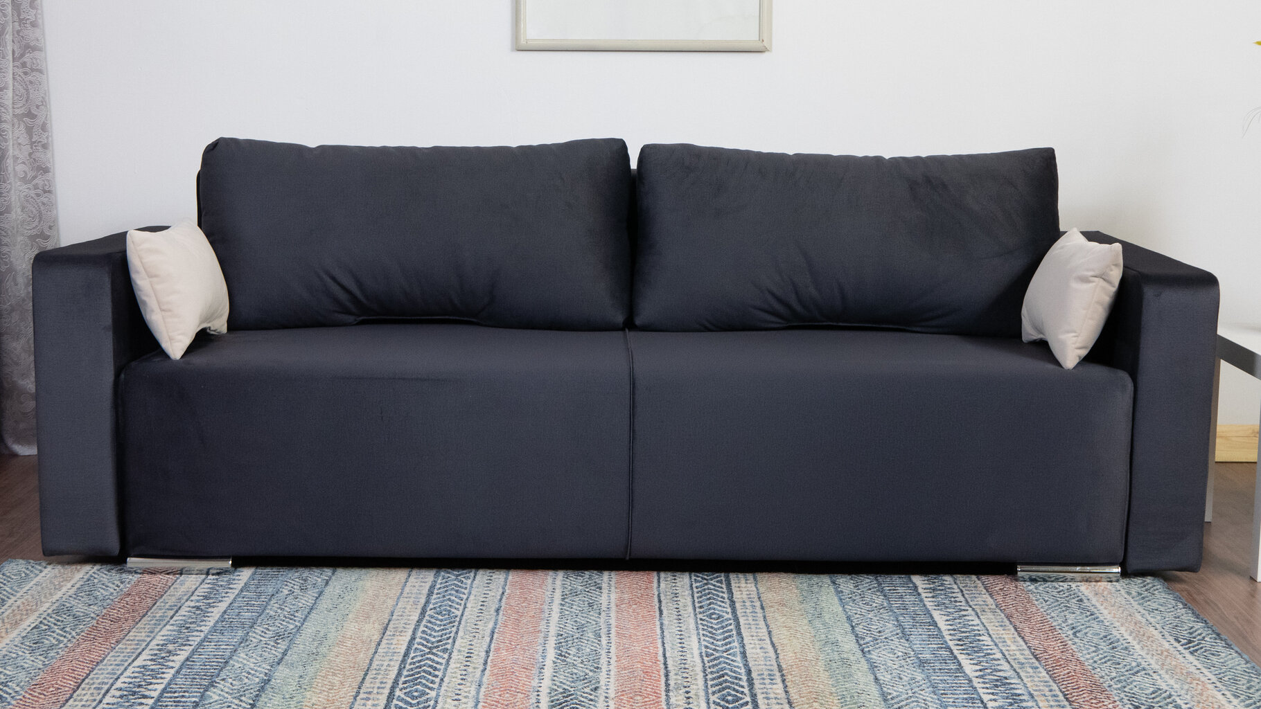 Sofa-lova Deka Plus, tamsiai pilka kaina ir informacija | Sofos | pigu.lt