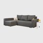 Kampinė sofa - lova Megan, klasikinė pilka spalva kaina ir informacija | Minkšti kampai | pigu.lt