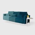 Transformeris Modul 2400: modulinė sofa - lova - kampinė sofa, mėlyna kombinuota spalva