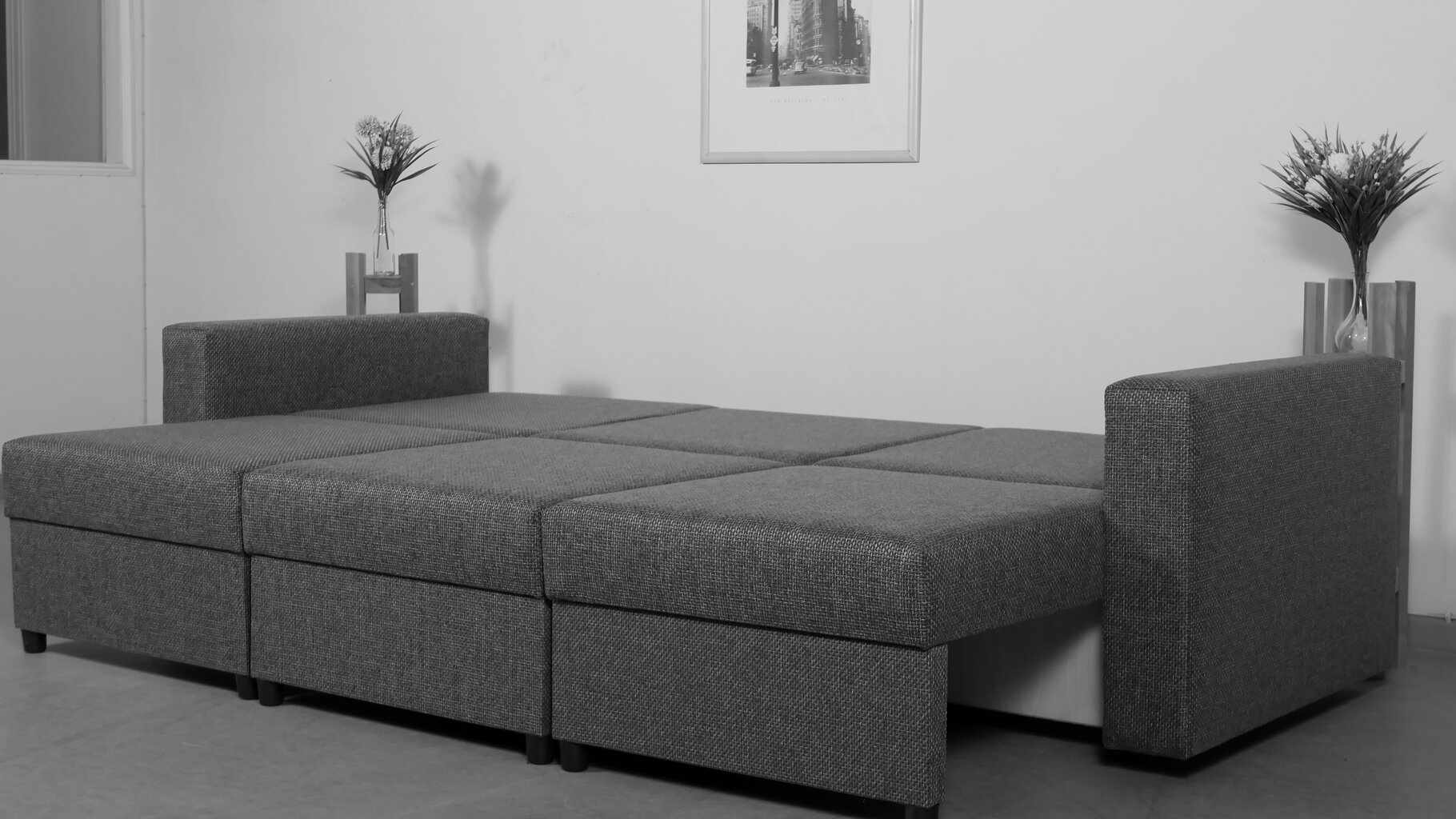 Transformeris Modul 2400: modulinė sofa - lova - kampinė sofa, mėlyna kombinuota spalva kaina ir informacija | Sofos | pigu.lt
