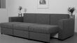 Transformeris Modul 2400: modulinė sofa - lova - kampinė sofa, mėlyna kombinuota spalva цена и информация | Sofos | pigu.lt