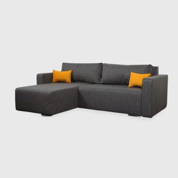 Kampinė sofa-lova Deka-S+, pilka kaina ir informacija | Minkšti kampai | pigu.lt