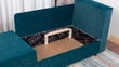 Sofa-lova Villi, mėlynos-tamsaus akvamarino spalvos цена и информация | Sofos | pigu.lt