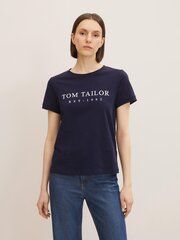 Женская футболка Tom Tailor 1032702*30025, тёмно-синяя, 4065869049993 цена и информация | Футболка женская | pigu.lt