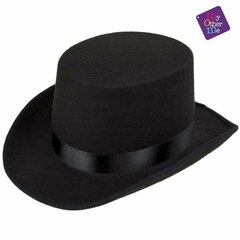 Juoda skrybėlė, 59 cm kaina ir informacija | Karnavaliniai kostiumai | pigu.lt