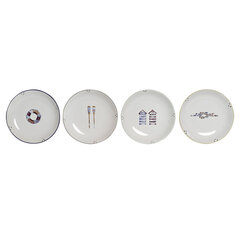 Глубокое блюдо DKD Home Decor Морской Керамика (20 x 20 x 3 cm) (4 штук) цена и информация | Посуда, тарелки, обеденные сервизы | pigu.lt