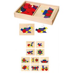 Medinė geometrinė mozaika - Viga kaina ir informacija | Lavinamieji žaislai | pigu.lt