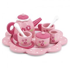 Чайно-кофейный набор на подносе - Viga цена и информация | Игрушки для малышей | pigu.lt