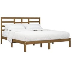 Каркас кровати, 200x200 см, коричневый цена и информация | Кровати | pigu.lt