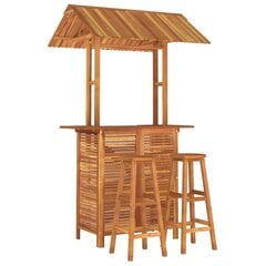 Sodo baro baldų komplektas, 3 dalių, akacijos medienos masyvas kaina ir informacija | Lauko baldų komplektai | pigu.lt