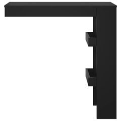 Sieninis baro staliukas, juodas, 102x45x103,5cm, mediena цена и информация | Кухонные и обеденные столы | pigu.lt