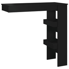 Sieninis baro staliukas, juodas, 102x45x103,5cm, mediena цена и информация | Кухонные и обеденные столы | pigu.lt
