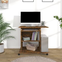 Kompiuterio stalas, dūminio ąžuolo spalvos, 80x50x75cm, mediena kaina ir informacija | Kompiuteriniai, rašomieji stalai | pigu.lt