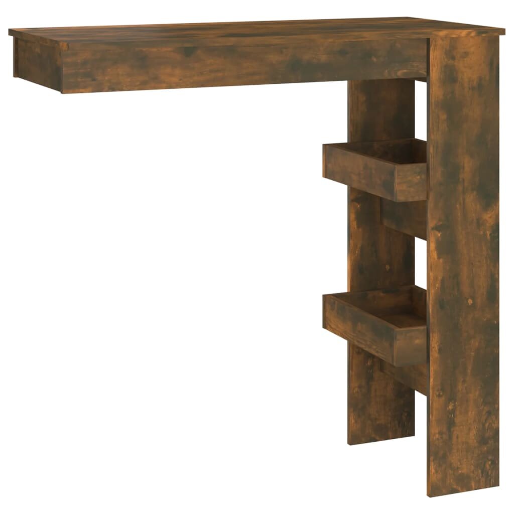 Sieninis baro staliukas, ąžuolo, 102x45x103,5cm, mediena цена и информация | Virtuvės ir valgomojo stalai, staliukai | pigu.lt