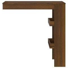 Sieninis baro staliukas, rudas, 102x45x103,5cm, mediena kaina ir informacija | Virtuvės ir valgomojo stalai, staliukai | pigu.lt