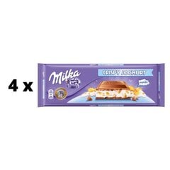 Šokoladas Milka Crispy Yogurt, 300 g x 4 vnt. kaina ir informacija | Saldumynai | pigu.lt