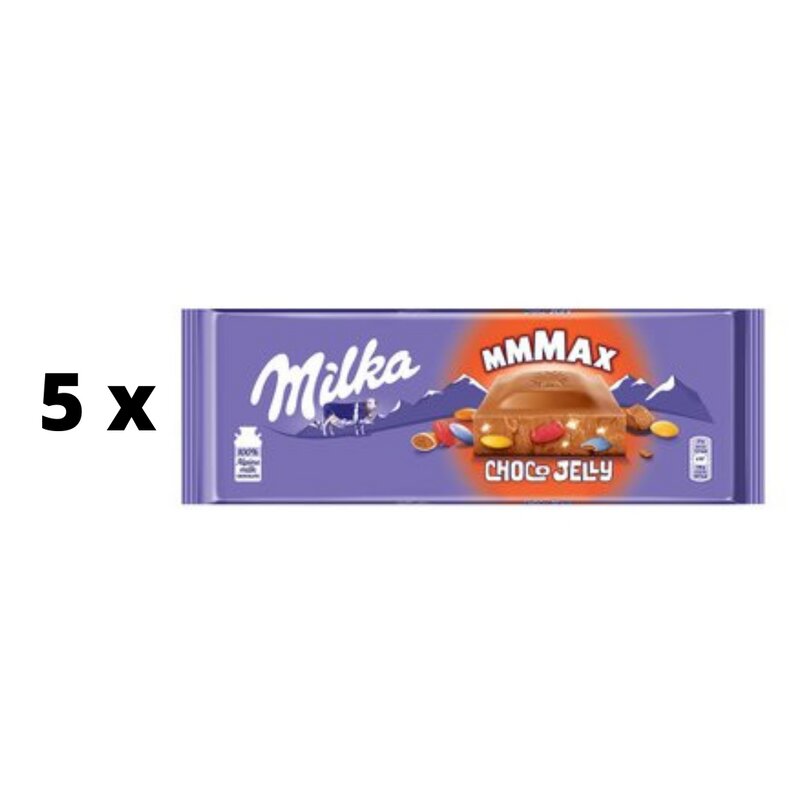 Šokoladas Milka Choco Jelly, 250 g x 5 vnt. kaina ir informacija | Saldumynai | pigu.lt
