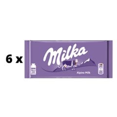 Šokoladas Milka Alpine Milk, 100g x 6 vnt. kaina ir informacija | Saldumynai | pigu.lt