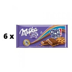 Šokoladas Milka Chips Ahoy, 100 g x 6 vnt. kaina ir informacija | Saldumynai | pigu.lt