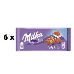 Šokoladas Milka Bubbly Alpine Milk, 90 g x 6 vnt. kaina ir informacija | Saldumynai | pigu.lt