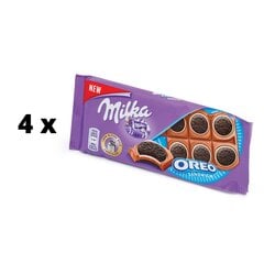 Šokoladas Milka Sandwich Oreo, 92 g x 4 vnt. kaina ir informacija | Saldumynai | pigu.lt