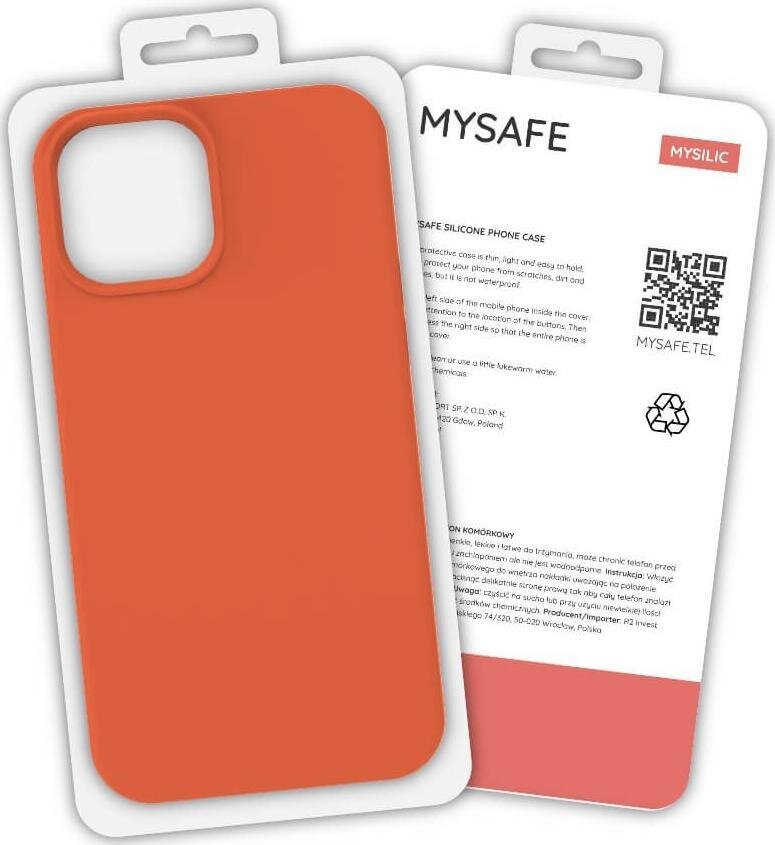Mysafe Apple IPHONE 12/12 PRO, oranžinė цена и информация | Telefono dėklai | pigu.lt