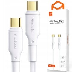 Телефонный кабель McDodo, USB-C PD 2.0 QC 4.0 5A 100W 1.2m WHITE CA-8350 цена и информация | Кабели для телефонов | pigu.lt