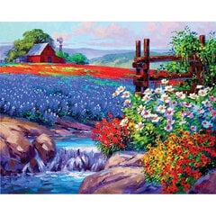 Картина по номерам "Пейзаж с цветами", 40x50, C 89658 цена и информация | Живопись по номерам | pigu.lt